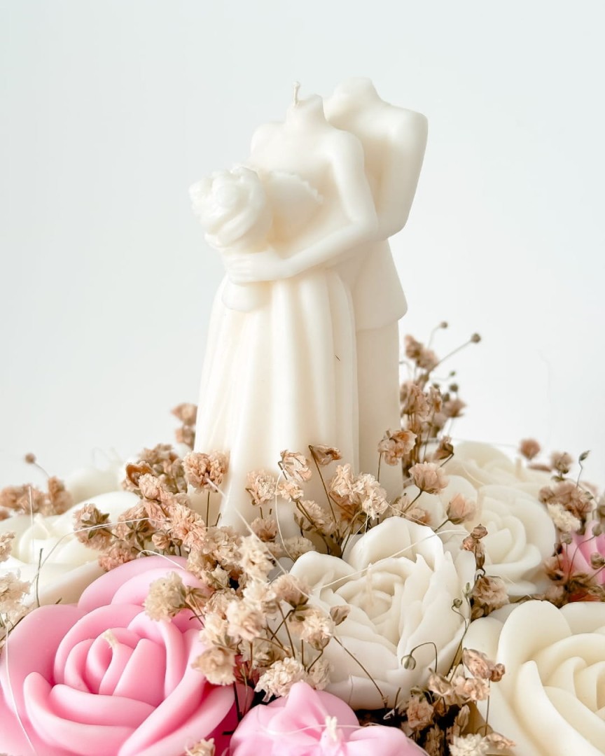 Dekoracyjny Candle Flower Box ze świec sojowych w kształcie kwiatów na prezent ślubny